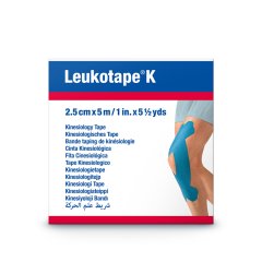 leukoplast leukotape k - benda elastica per kinesiotaping blu 5cm x 5m