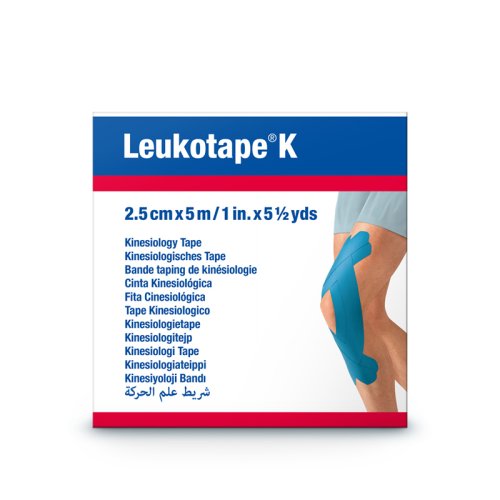 Leukoplast Leukotape K - Benda Elastica Per Kinesiotaping Blu 5cm X 5m