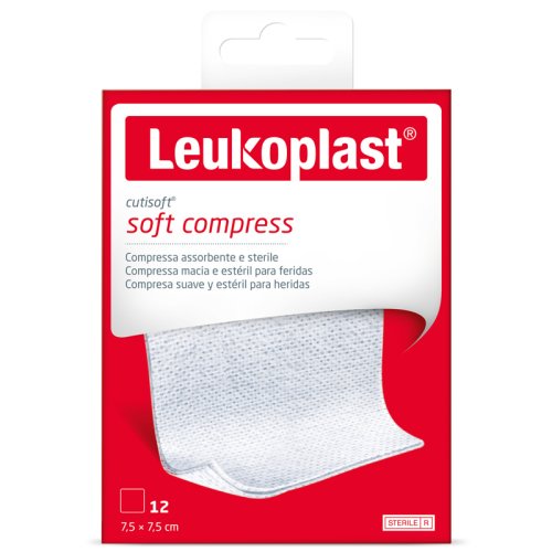 Leukoplast Cutisoft Garza Sterile 7,5 x 7,5cm 12 Pezzi