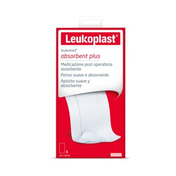 leukoplast leukomed adsorbent plus - medicazione post operatoria 10 x 20cm 5 pezzi 