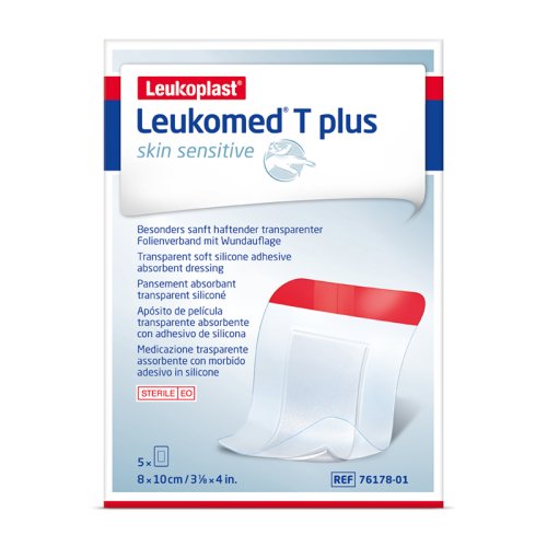 Leukoplast Leukomed T Plus Skin Sensitive - Medicazione Adesiva Trasparente Post Operatoria 8 X 10c