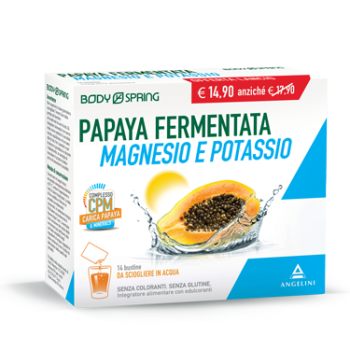 body spring papaya fermentata magnesio e potassio 14 bustine