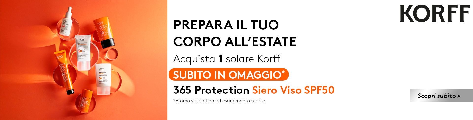 KORFF Siero viso 365 spf50 omaggio