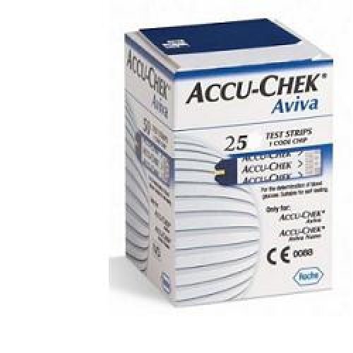 Accu Chek Aviva - Strisce Reattive Per La Misurazione Della Glicemia 25 Pezzi