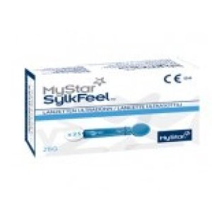 Mystar Sylkfeel Lancets G28 - Lancette Pungidito Sterili Per La Glicemia 25 Pezzi