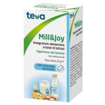 mill&joy teva - integratore alimentare a base di lattasi 100 compresse masticabili
