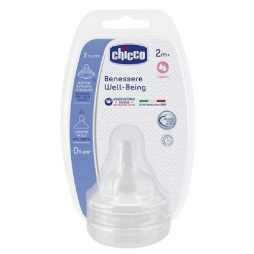 Chicco Tettarella Benessere Silicone Effetto Mamma 2 Mesi+ 2 Pezzi