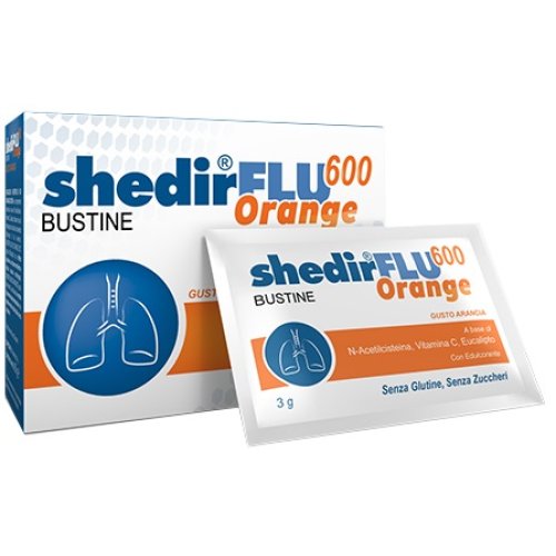 Shedirflu 600 Orange Integratore Alimentare Tosse Mucolitico 20 Bustine