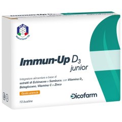 immun up d3 junior integratore di echinacea e vitamina d3 400 ui 10 bustine 3g