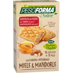 pesoforma biscotto integrale miele & mandorle 16 pezzi ( 8 pasti sostitutivi )