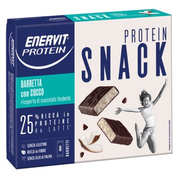 enervit protein snack cocco 8 barrette 27g