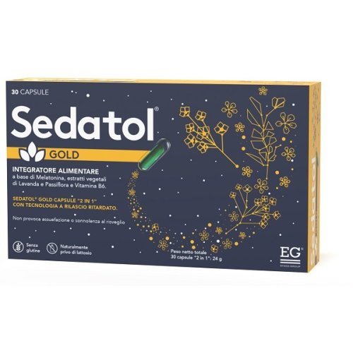 Sedatol Gold Integratore Di Melatonina Lavanda Passiflora E Vitamina B6 30 Capsule