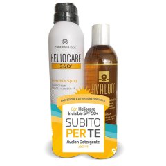 heliocare 360° invisible spray spf50+ solare 200ml + avalon detergente fluido 250ml omaggio