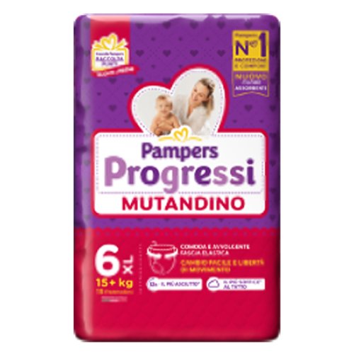 Pampers Progressi Mutandino - XL Extralarge Taglia 6 ( 15+ kg ) 15 Pannolini