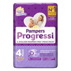 pampers progressi - maxi taglia 4 (7-18 kg) 21 pannolini