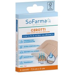 sofarmapiù cerotti cicatrazzanti con 0,2% acido ialuronico 7,5 cm x 5 cm 6 pezzi