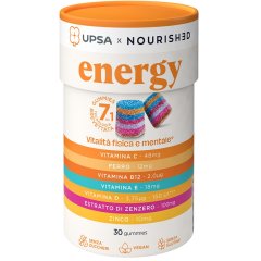 upsa x nourished energy vitamine ferro e zenzero 30 gummies