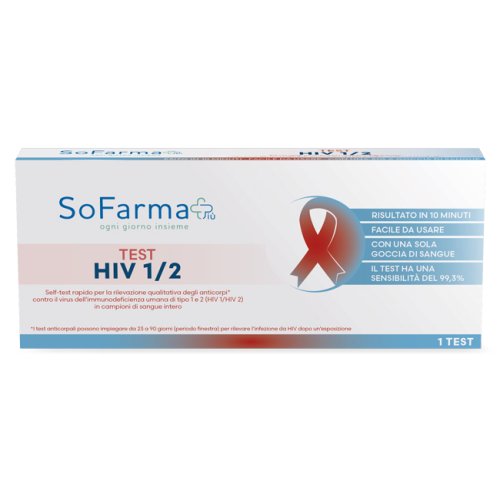 Sofarmapiù Test HIV 1 e/o HIV 2 Autodiagnostico