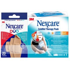 nexcare coldhot comfort cuscino termico 11 x 26cm + nexcare duo 20 cerotti - duo pack 