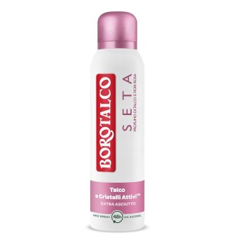 borotalco deodorante spray seta profumo talco e fiori di rosa 48h 150ml