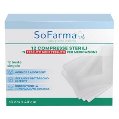 sofarmapiù compresse sterili in tnt per medicazione 18cm x 40cm 12 pezzi