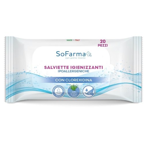 Sofarmapiù Salviettine Igienizzanti Pocket 20 Pezzi