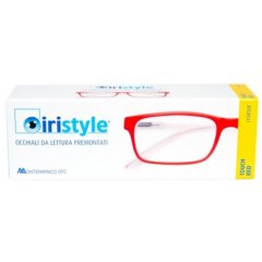 iristyle evo touch red occhiali da lettura premontati diottria +3,0