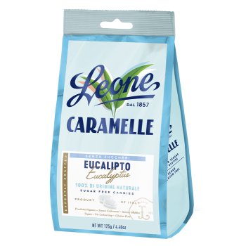 leone caramelle senza zuccheri eucalipto in sacchetto da 125g