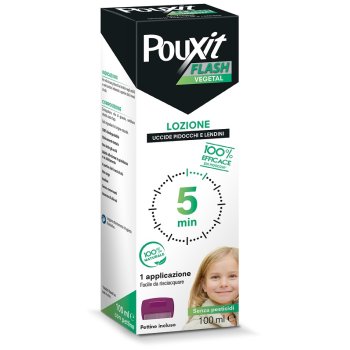 pouxit flash vegetal lozione