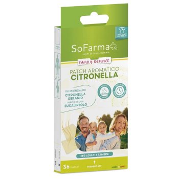 sofarmapiù cerotto alla citronella anti- zanzare 36 patch