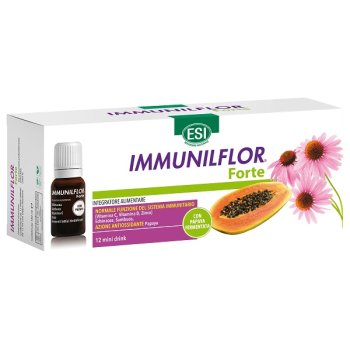 esi immunilflor forte con papaya 12 mini drink da 15ml