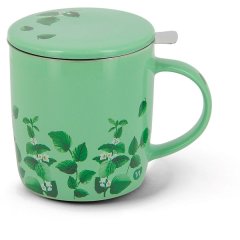 neavita infusiera menta in porcellana new bone china filtro acciaio 350ml