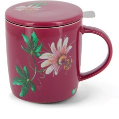 neavita infusiera passiflora in porcellana new bone china filtro acciaio 350ml