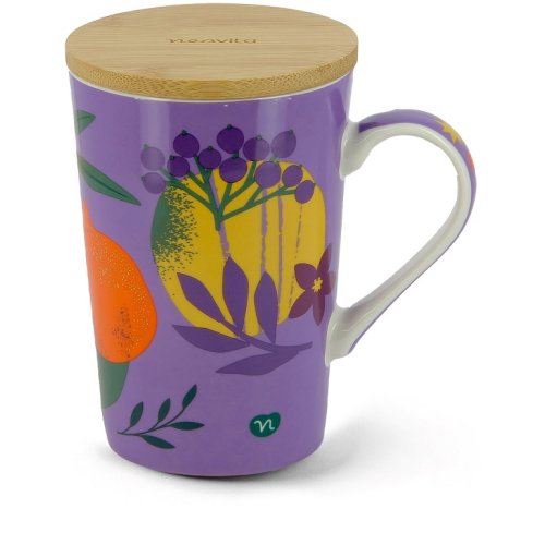 Neavita Infusiera Viola Tisana Time Herbal Infuser Tappo In Legno 450ml 