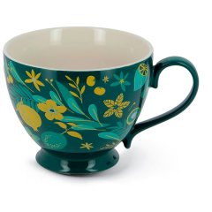 neavita mug in ceramica new bone china verde bosco tisana 450ml