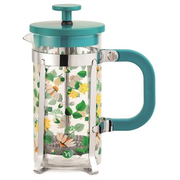 neavita tisaniera a stantuffo camomilla in vetro borosilicato 350ml