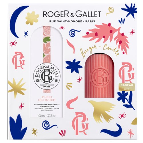 Roger&Gallet - Cofanetto Regalo Set Natale Fleur De Figuier Con Acqua Profumata 100ml + Candela