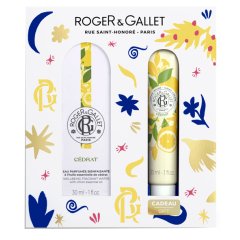 roger&gallet - cofanetto regalo set natale cédrat con acqua profumata 30ml + crema mani 30ml