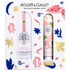 roger&gallet - cofanetto regalo set natale fleur de figuier con acqua profumata 30ml + crema mani di benessere 30ml