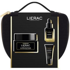 lierac premium cofanetto idea regalo trousse natale - crème voluptueuse 50ml + siero assoluto 13ml + crema occhi 5ml + beauty case in regalo