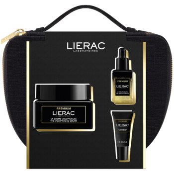 lierac premium cofanetto idea regalo trousse natale - crème voluptueuse 50ml + siero assoluto 13ml + crema occhi 5ml + beauty case in regalo