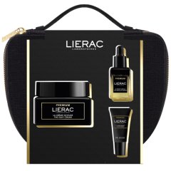 lierac premium cofanetto idea regalo trousse natale - crème soyeuse 50ml + siero assoluto 13ml + crema occhi 5ml + beauty case in regalo