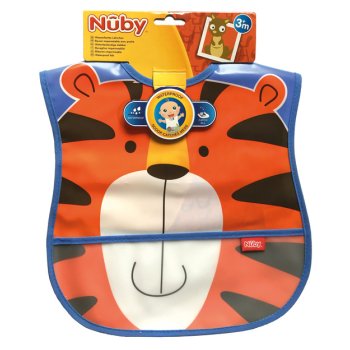 nuby bavaglino nylon con tasca