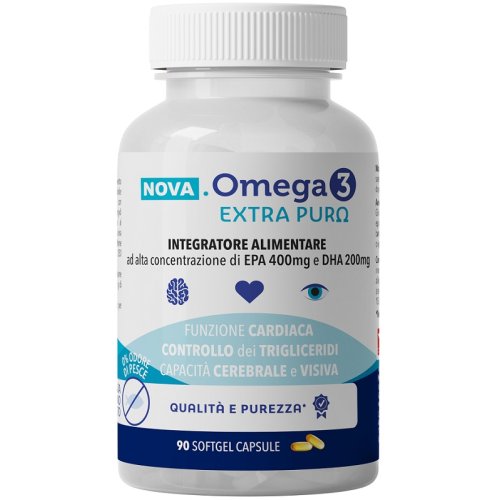 NOVA-Omega 3 – Integratore | EPA 400 mg + DHA 200 mg | 90 softgel