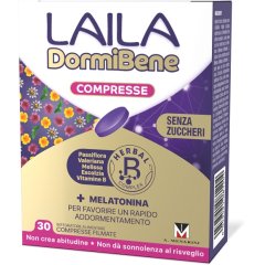 laila dormibene | integratore per il sonno | 30 compresse