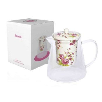 roseto teiera vt+porcellana