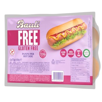 bauli free panini hotdog 2x75g