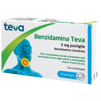 benzidamina 3mg 20 pastiglie - teva