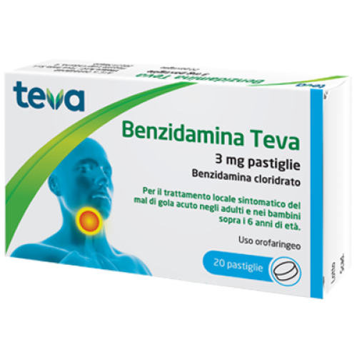 Benzidamina 3mg 20 Pastiglie - Teva