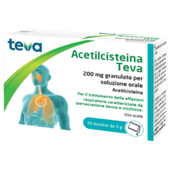 acetilcisteina 30 buste 200 mg teva